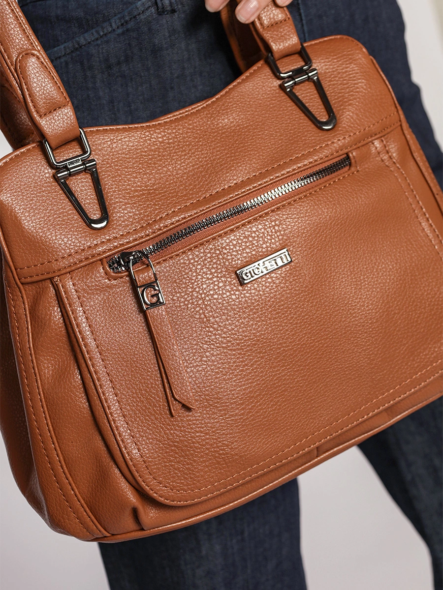 Сумка-тоут коричневого цвета